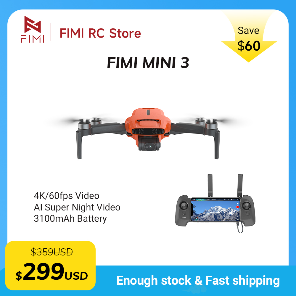 FIMI MINI 3 Camere Drone 4K 60 - Drone Video Production recension och pris